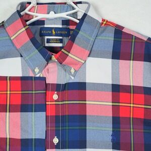 Ralph Lauren Classic Fit Performance Plaid Button Down Shirt Men Size XXL - Mint